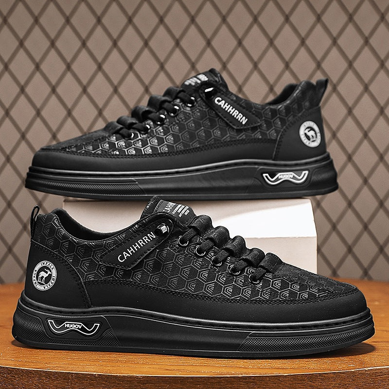 Herren Lässige Low-Top Sneaker mit geprägter Wabenstruktur und dämpfender Plateausohle Drune
