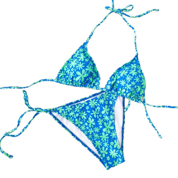 Damen Triangel-Bikini mit floralem Design Drune