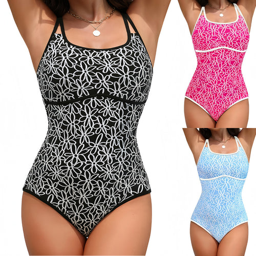 Damen Hochwertiger Badeanzug mit floralem Muster Drune