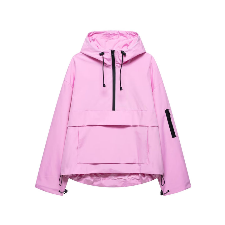 Damen lässige Übergangsjacke mit hohem Kragen und praktischen Taschen Drune