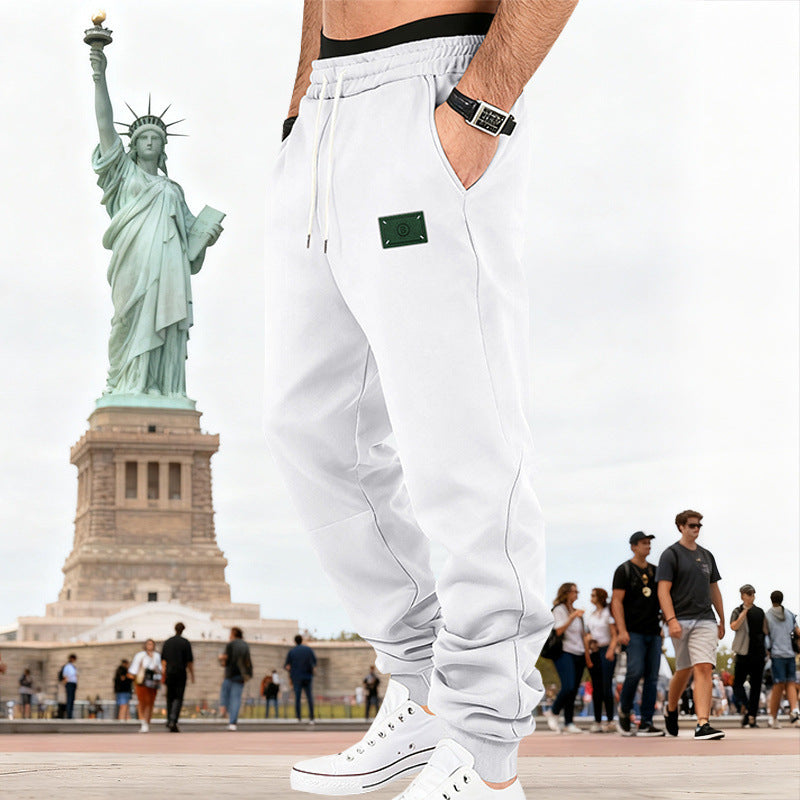 Herren Slim-Fit Sweat-Jogger mit elastischem Bund, Tunnelzug und gerippten Bündchen Drune