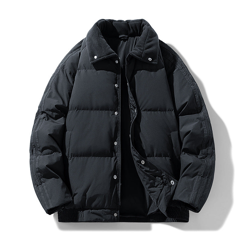 Herren Gepolsterte Winter-Steppjacke mit Teddykragen und winddichter Thermofüllung Drune
