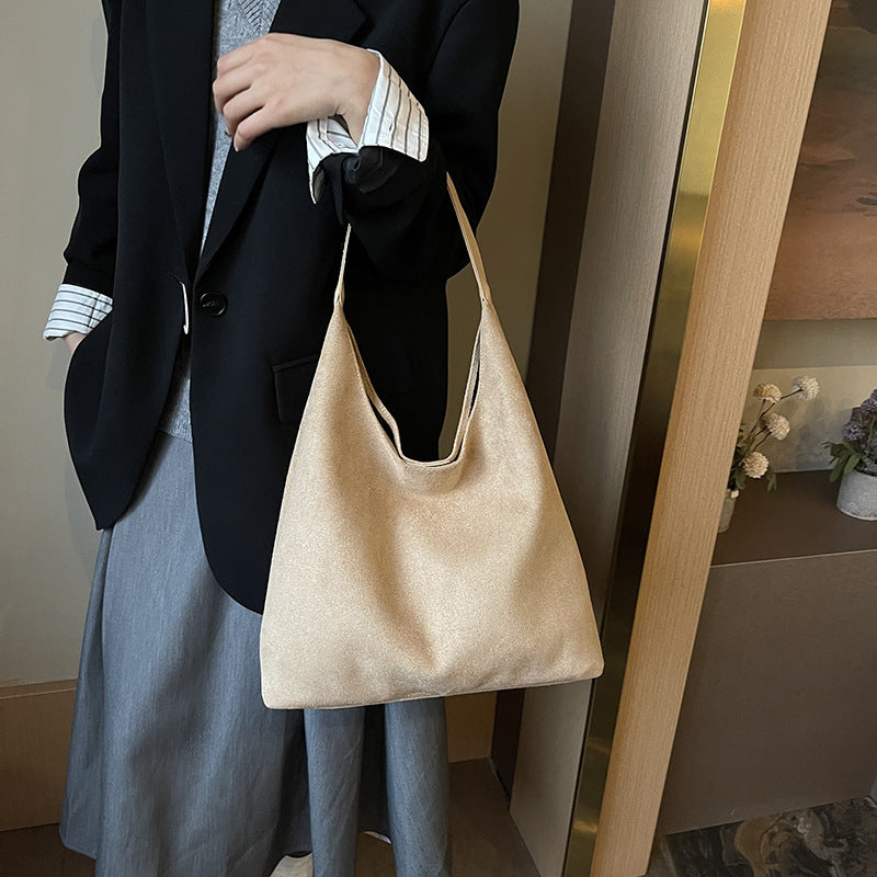 Damen Soft Suede Hobo Tasche Drune