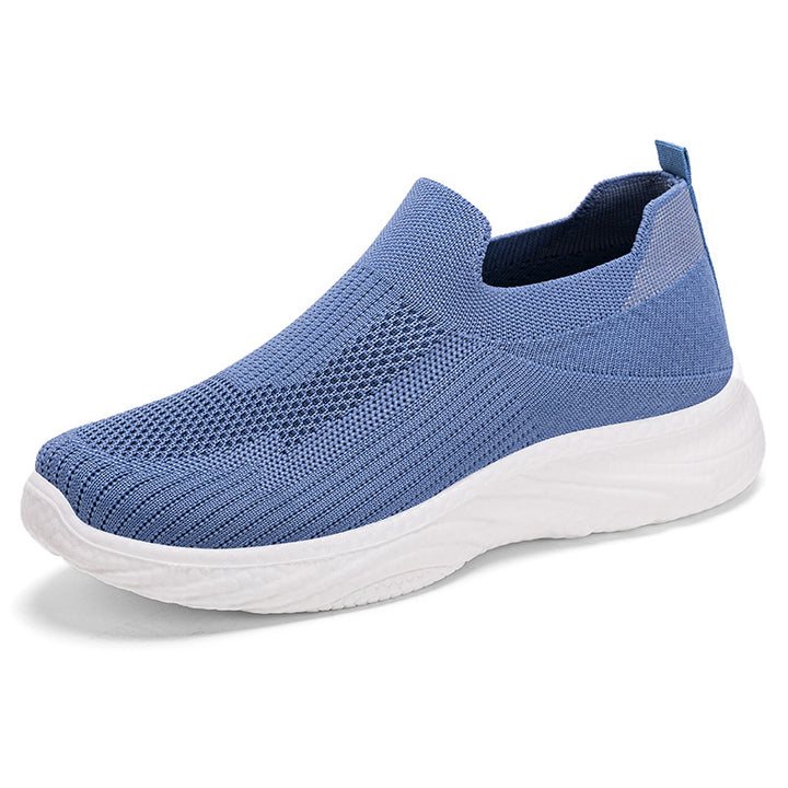Damen nan nahtloser Strick-Slip-On Komfortwalker mit sockenähnlichem Schaft, reaktiver Memory-Fußbett-Einlage und flexibler EVA-Leichtsohle Drune