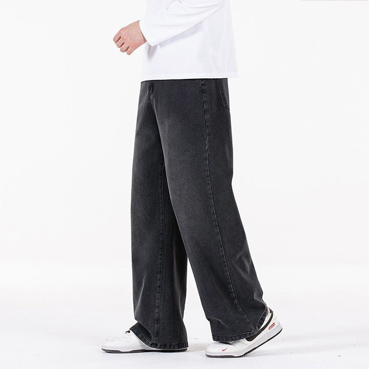 Damen Weite Baggy-Jeans mit hoher Taille, extra weitem Bein und Vintage-Waschung Drune