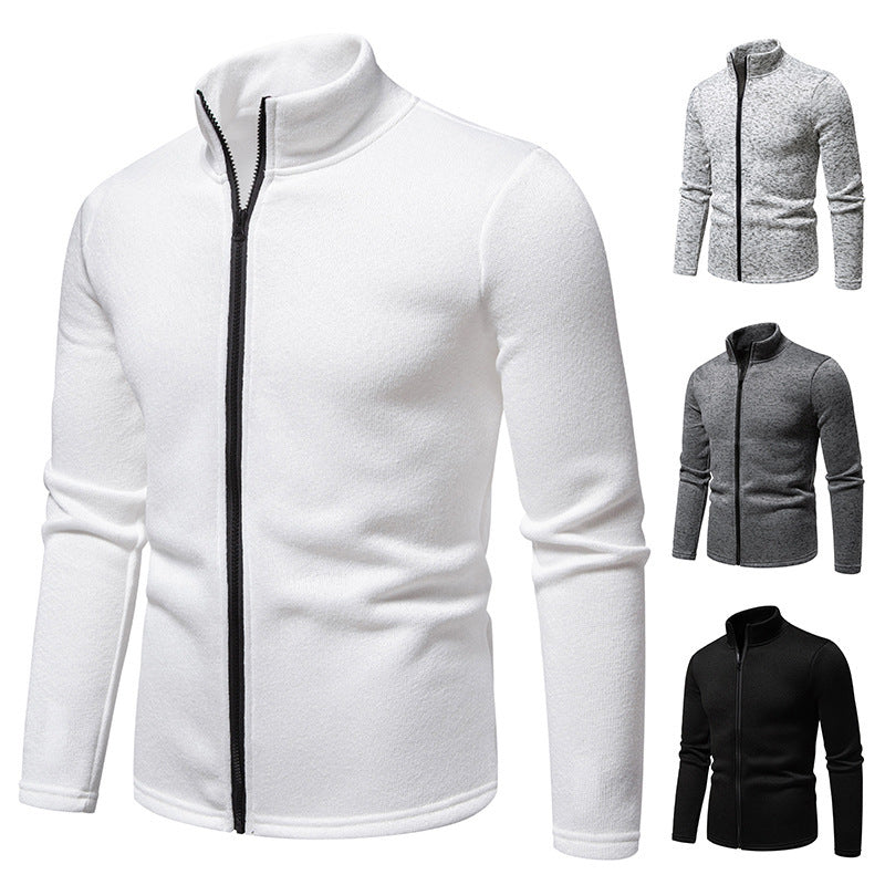 Herren Fleecejacke mit hohem Kragen und durchgehendem Reißverschluss Drune