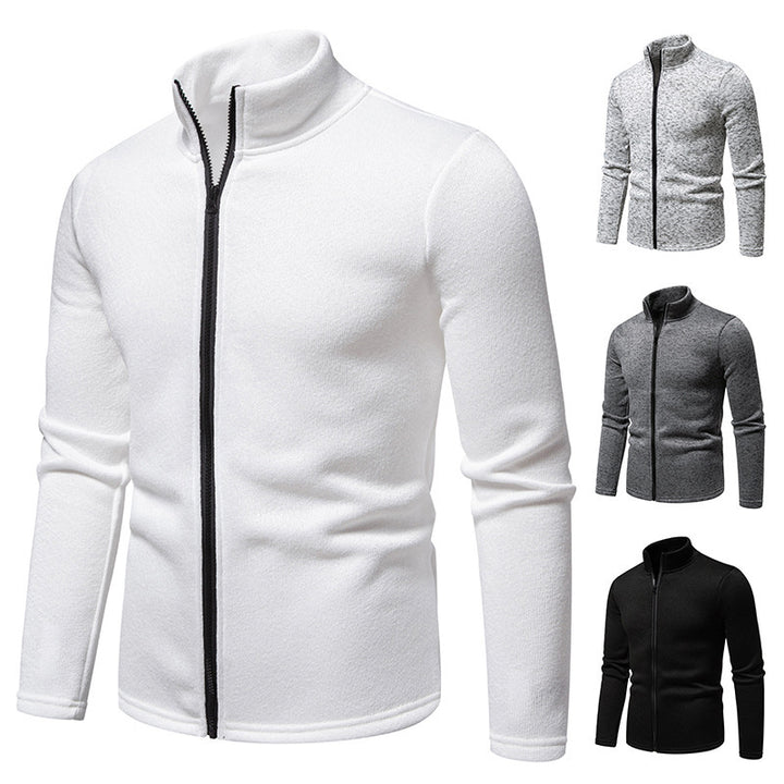 Herren Fleecejacke mit hohem Kragen und durchgehendem Reißverschluss Drune