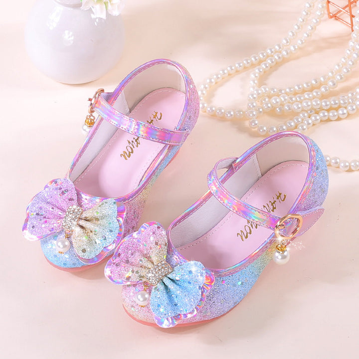 Mädchen Elegante Ballerina-Schuhe mit funkelnden Schleifen und Strass Drune