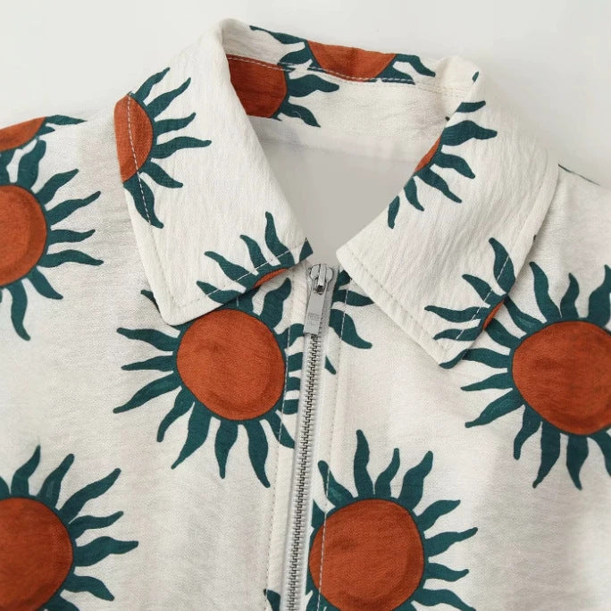Damen Kurzblouson aus Kunstleder mit doppelreihiger Knopfleiste und Schultercape Drune