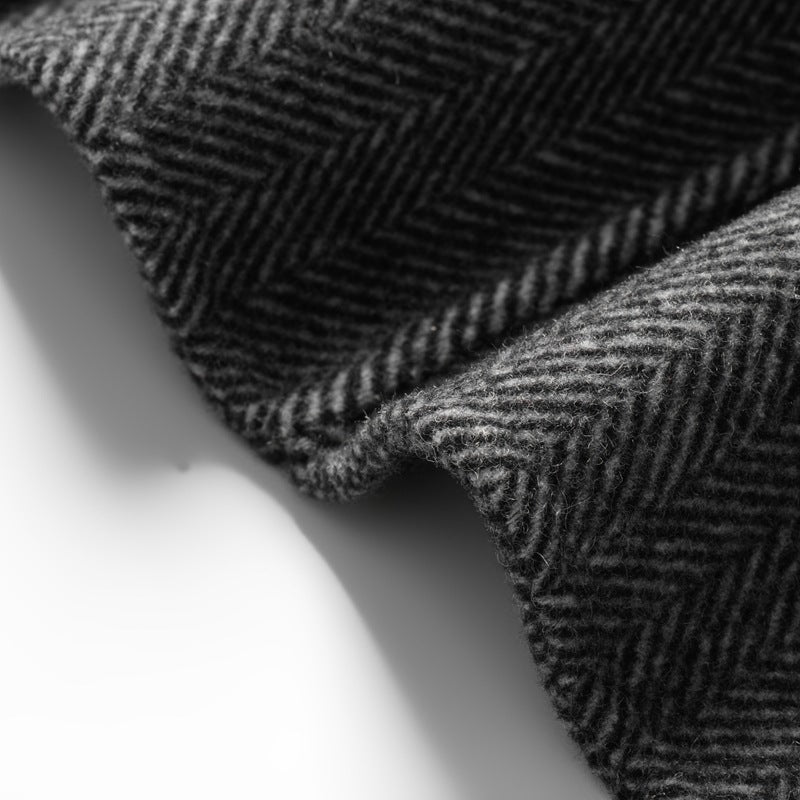 Herren Taillierter Fischgrätmuster Blazer Drune