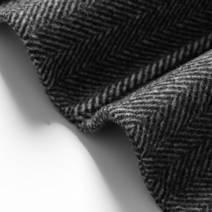 Herren Taillierter Fischgrätmuster Blazer Drune