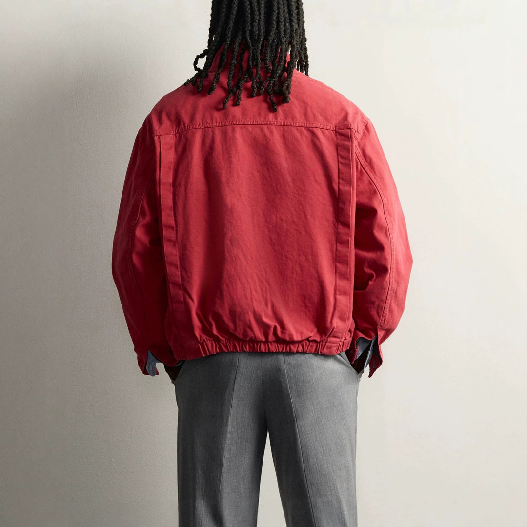 Herren Leichte Oversized Fieldjacke mit Stehkragen und Knebelverschlüssen Drune