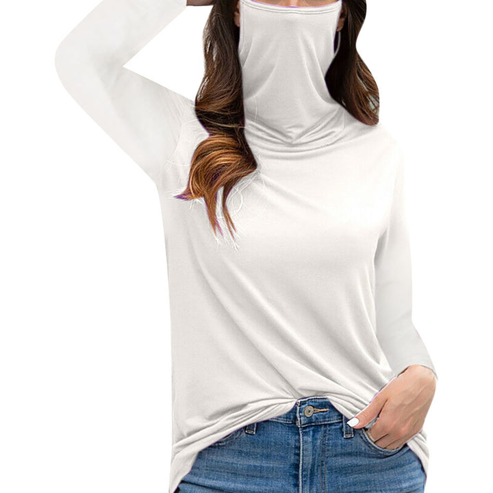 Damen Camouflage-Jersey-Longsleeve mit integriertem Schlauchkragen Drune