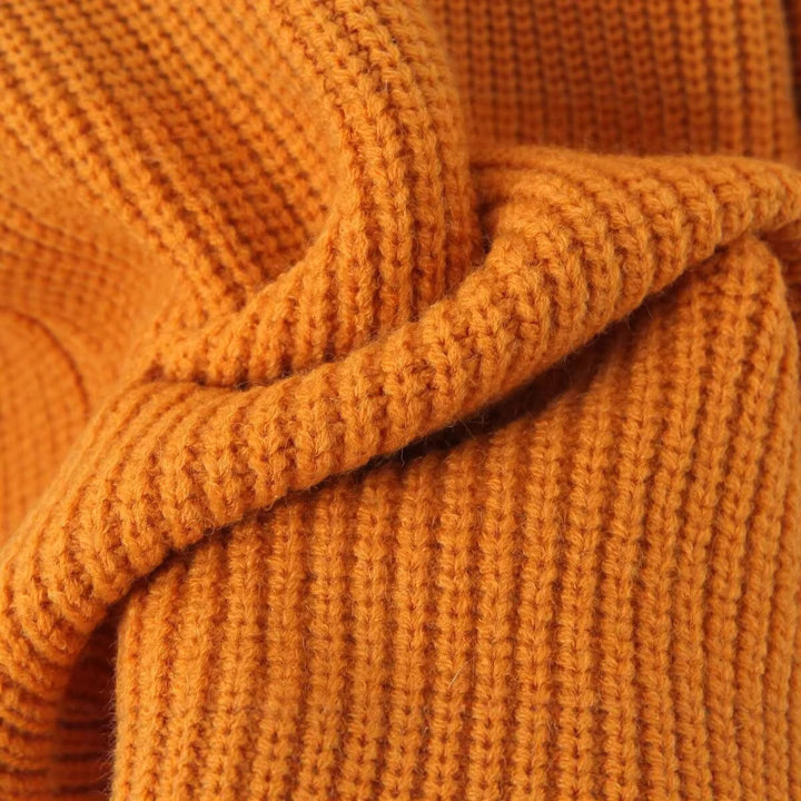 Damen Grobgestrickter Rundhals-Pullover mit Raglanärmeln Drune