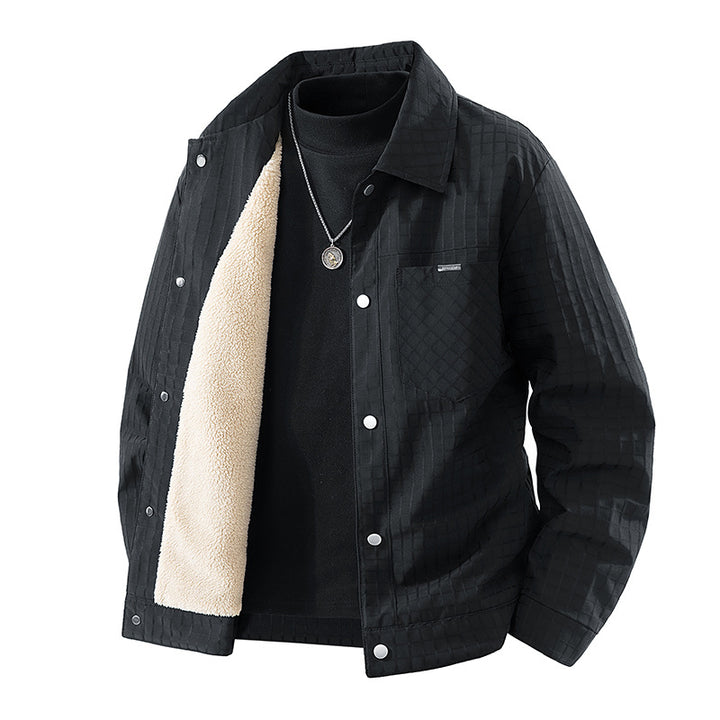 Men's  quilted sherpa-lined coach jacket Drune