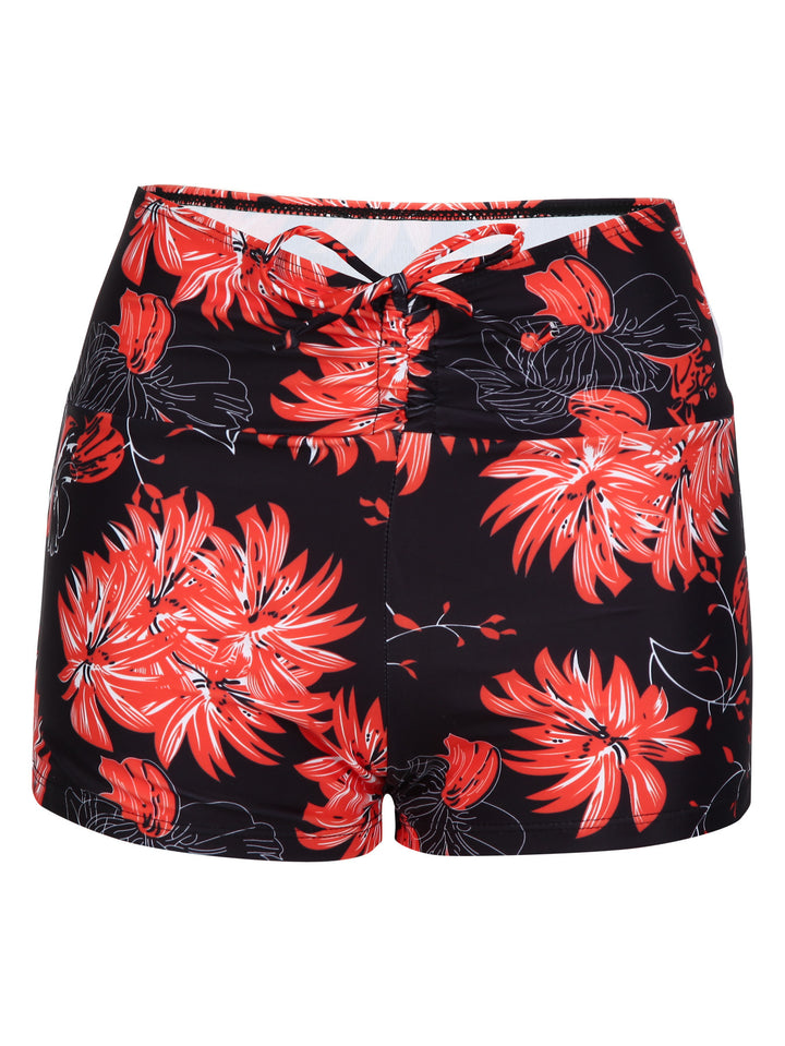 Damen Bikini-Höschen mit hohem Bund und raffinierten Rüschendetails Drune