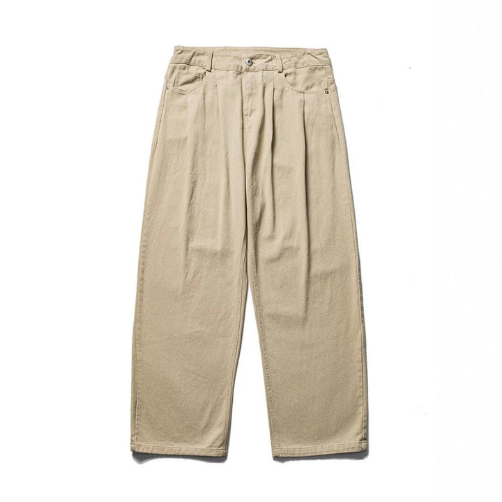 Herren Weite Bundfalten-Hose im Relaxed-Fit aus Baumwoll-Twill Drune