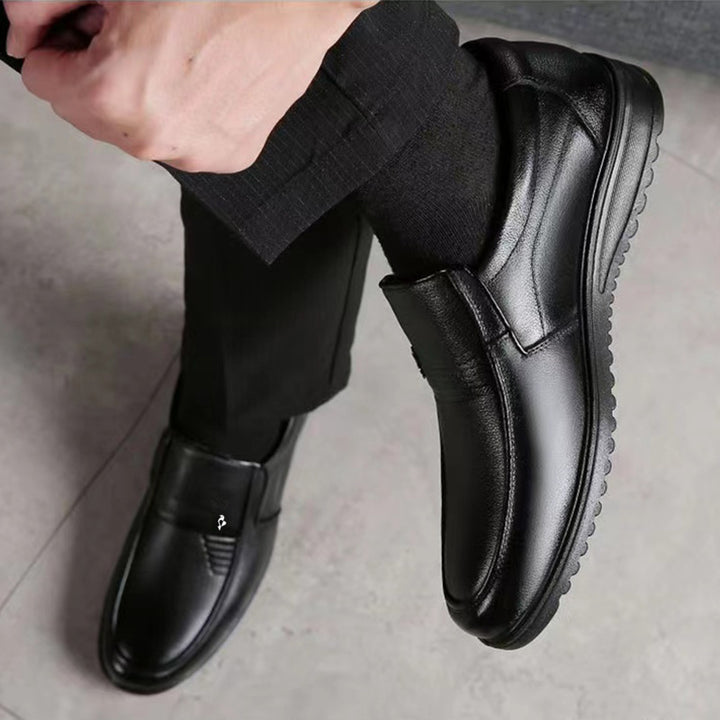 Herren Elegante und bequeme Slip-On Schuhe aus hochwertigem Leder mit rutschfester Sohle Drune