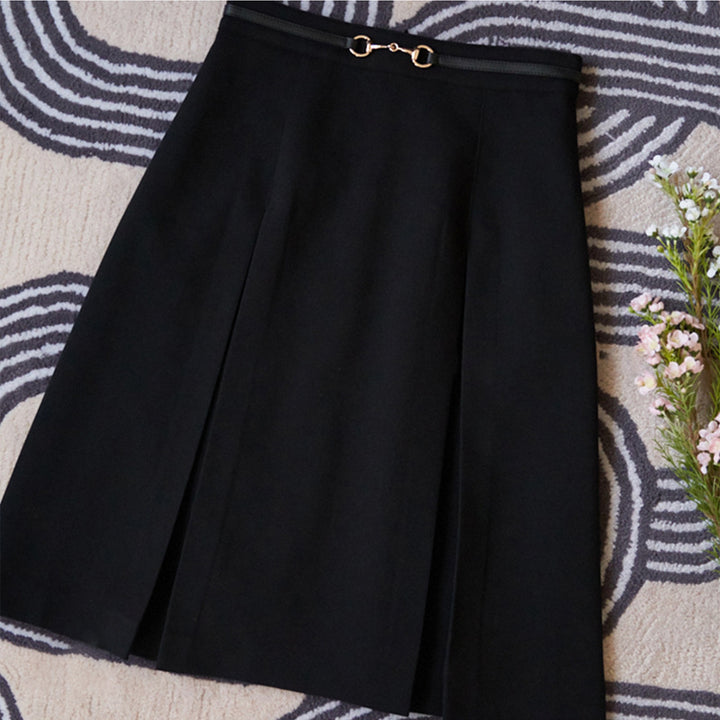 Damen Midirock mit schwingendem Design und Taillengürtel Drune