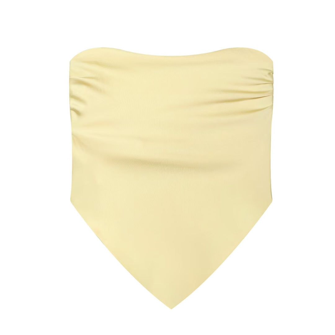 Damen Weite Satin‑Palazzohose mit Tunnelzug und elastischem Bund Drune