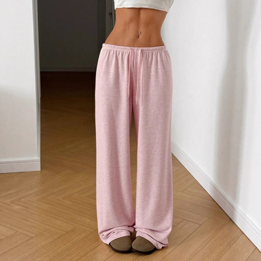 Damen Bequeme und lässige Freizeithose mit hohem Bund und weitem Schnitt Drune