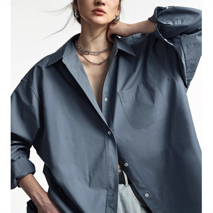 Damen Oversized Hemd Drune