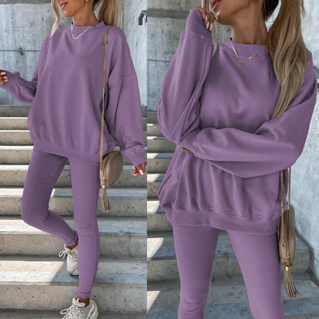 Damen lässiges Sweatshirt und Leggings-Set Drune
