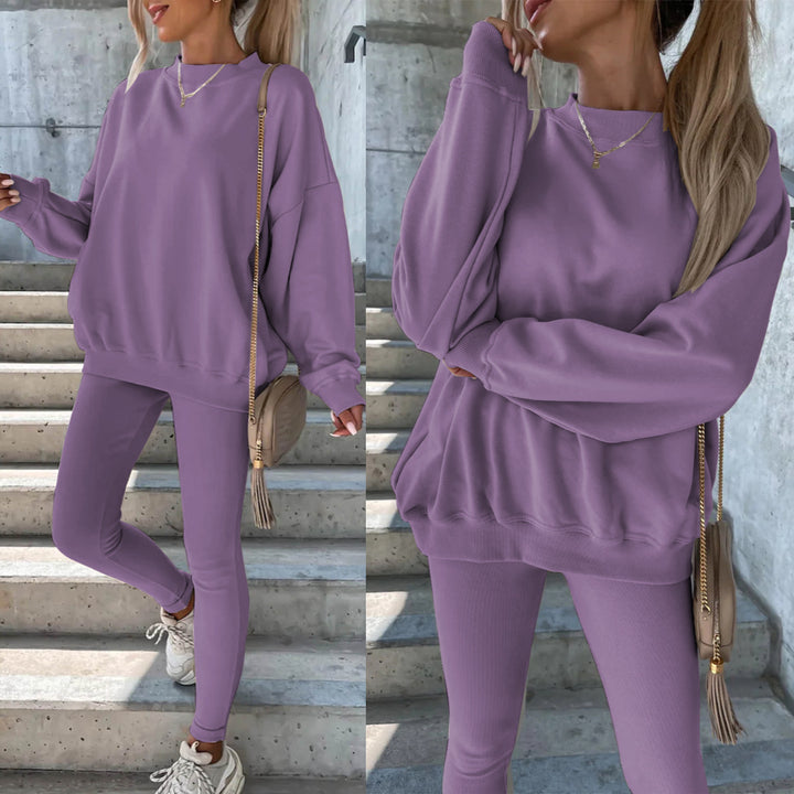 Damen lässiges Sweatshirt und Leggings-Set Drune