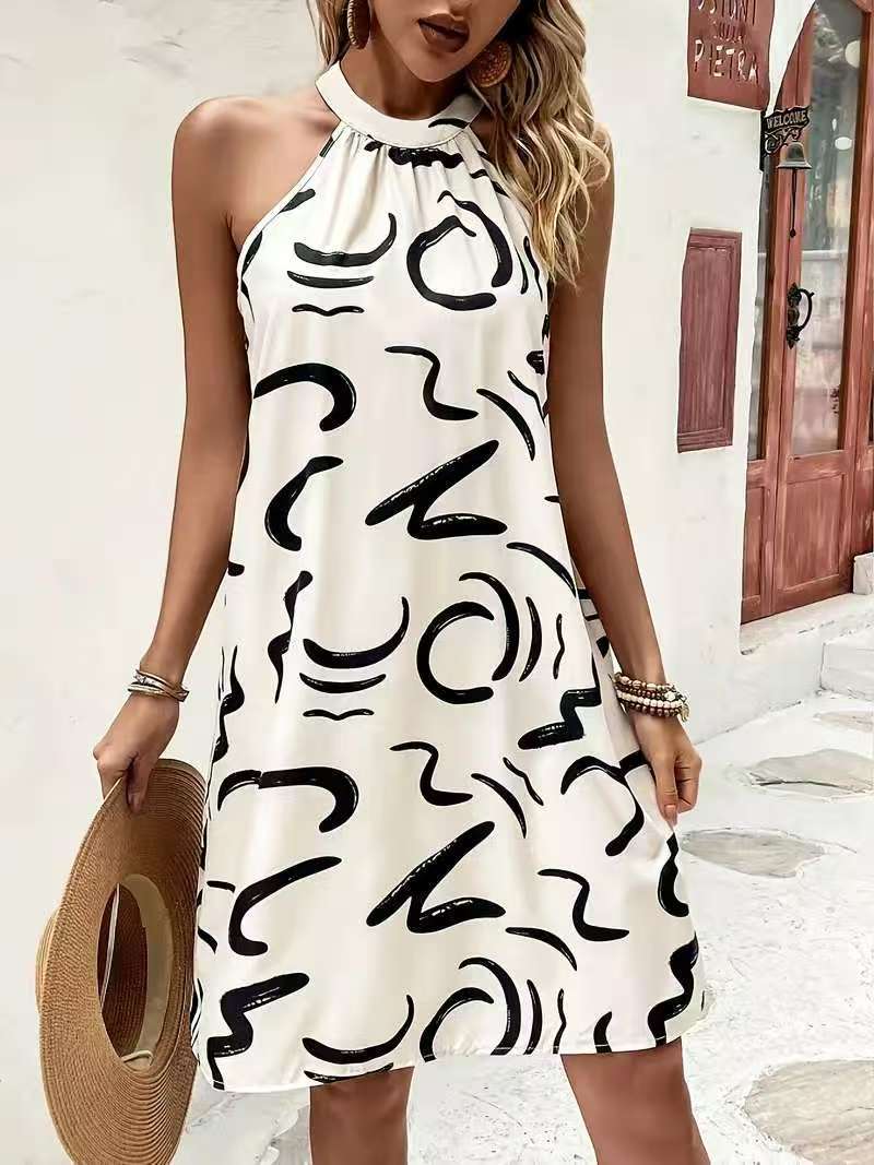 Damen Sommerkleid mit modernem Muster Drune