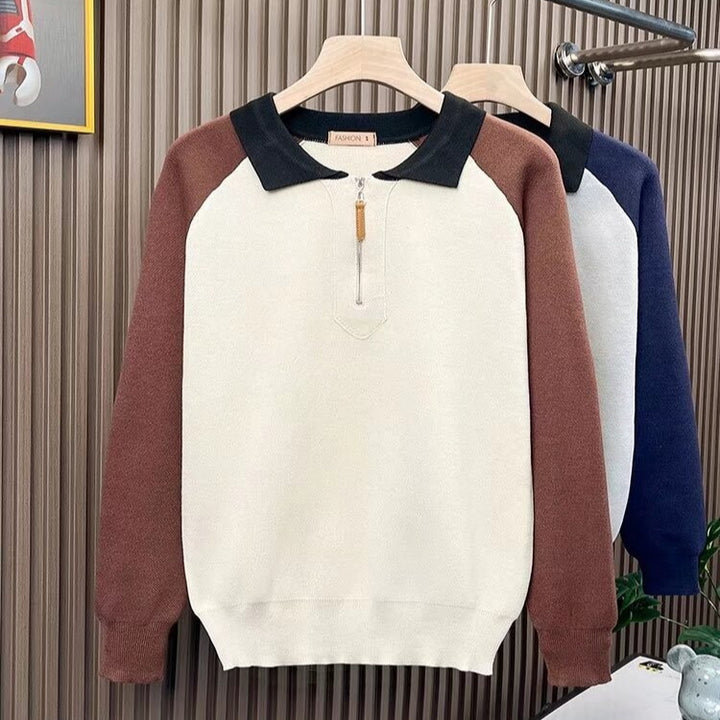 Damen Modischer Strickpullover mit Reißverschluss Drune