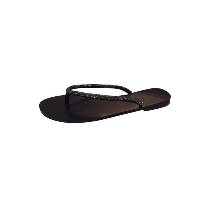 Damen Strandsandalen mit glitzerndem Riemendesign Drune