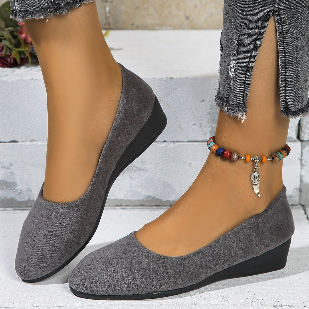 Damen modische und komfortable Ballerinas mit Glitzerelementen Drune