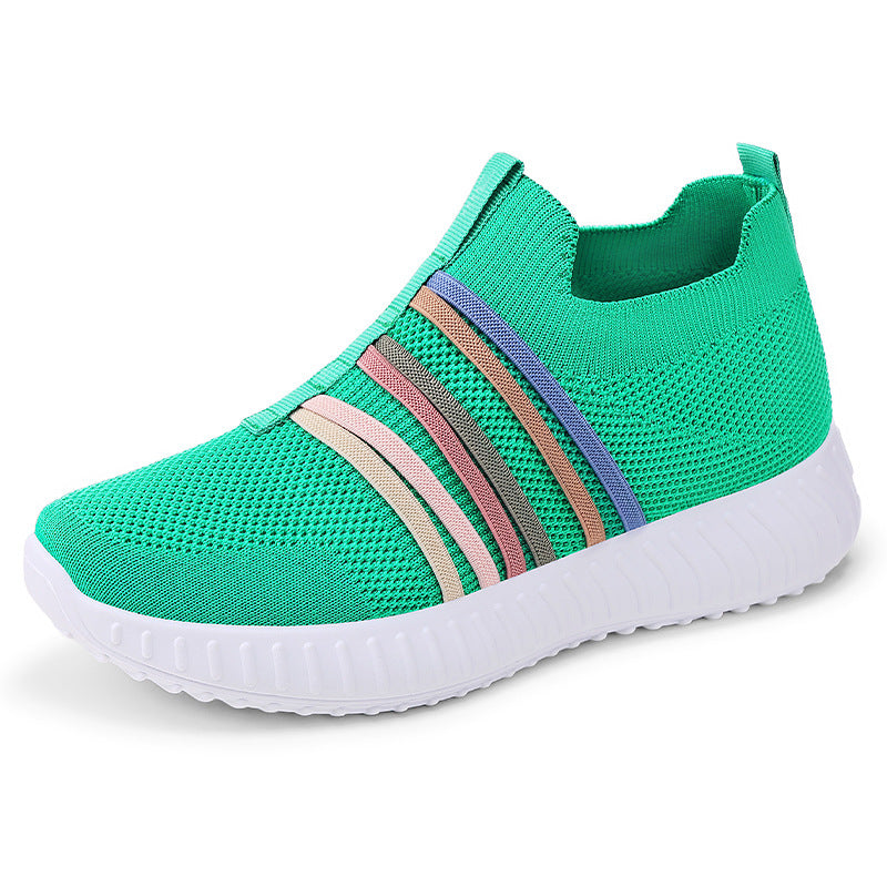 Damen Leichte und atmungsaktive Slip-On Sneakers mit elastischem Einsatz Drune
