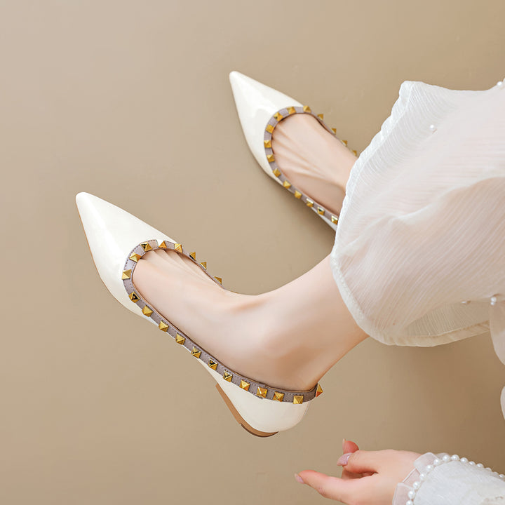 Damen Ballerinas mit Nietenverzierung Drune