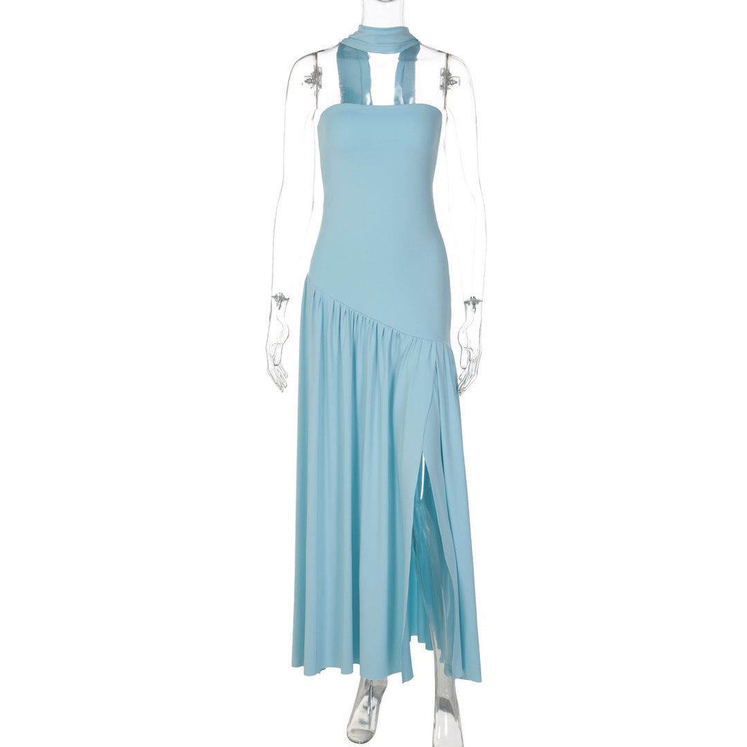Damen Maxikleid mit raffiniertem Cut-Out-Design und asymmetrischem Saum Drune
