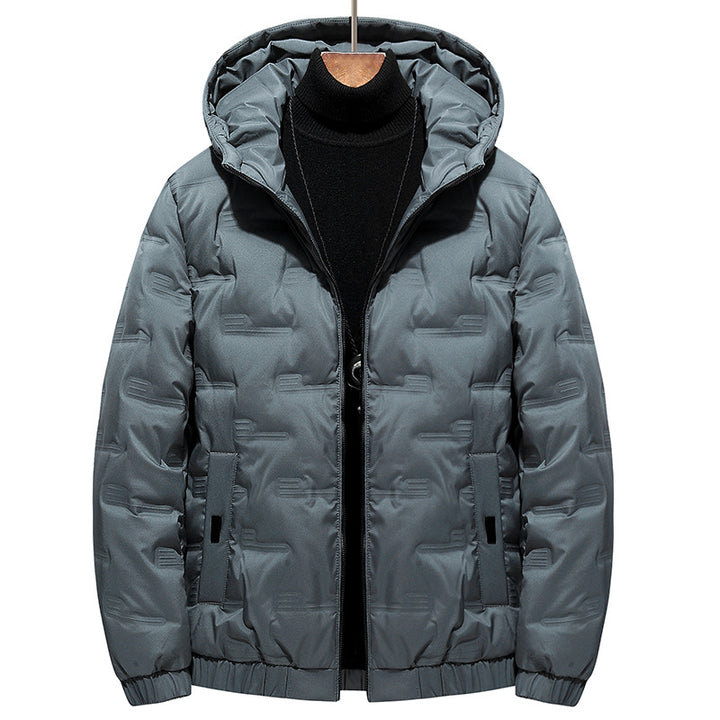 Herren Modische Steppjacke mit Kapuze Drune