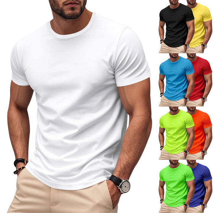 Herren nan leichtes Kurzarm-Funktionsshirt mit Rundhalsausschnitt schnelltrocknendem Stretchgewebe und flachen Nähten Drune