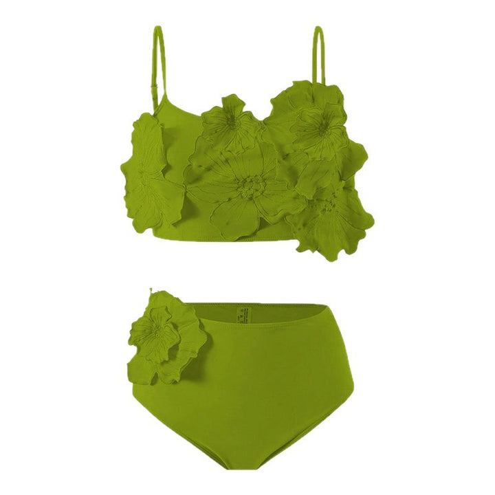 Damen Bikini-Set mit 3D-Blütenapplikationen Drune