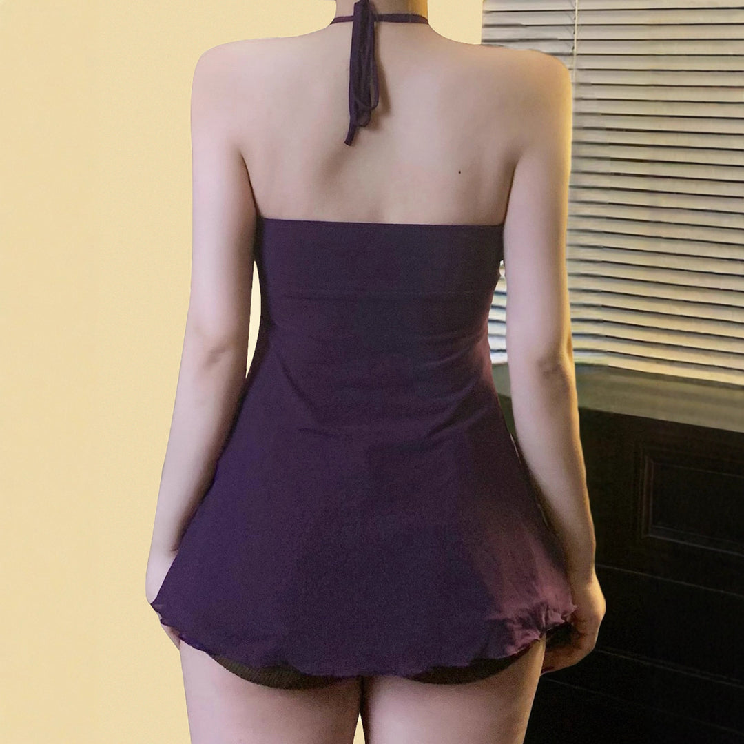 Damen Halteroberteil mit elegantem Spitzendetail Drune