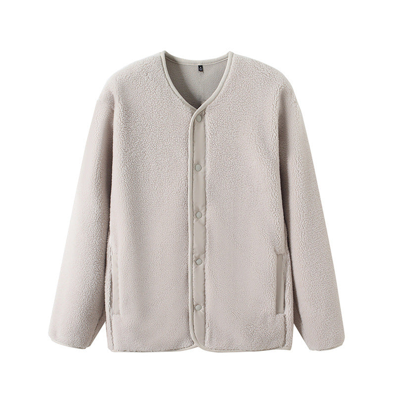 Damen Warm gefütterte Fleecejacke mit Druckknopfverschluss Drune