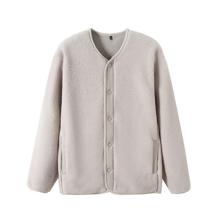 Damen Warm gefütterte Fleecejacke mit Druckknopfverschluss Drune