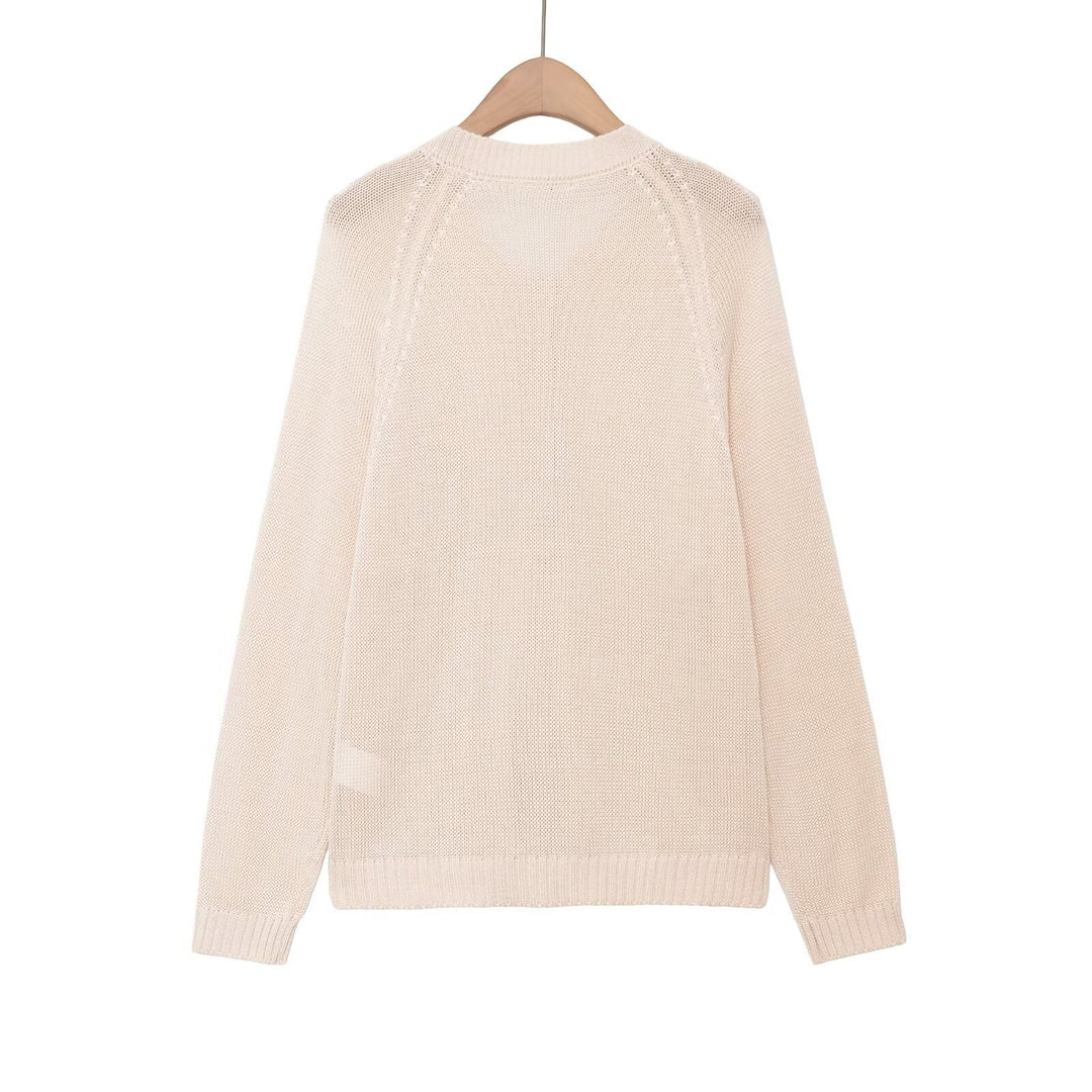 Damen leichter Pullover mit Knopfverschluss Drune