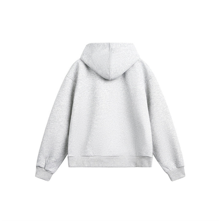 Unisex Leichte Oversize‑Kapuzen‑Sweatjacke mit durchgehendem Reißverschluss, Raglanärmeln und Eingrifftaschen Drune