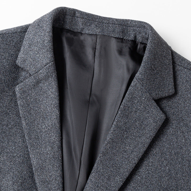 Herren Smart-Casual Kurzsakko aus Wollmix mit aufgesetzten Taschen und leichtem Thermofutter Drune
