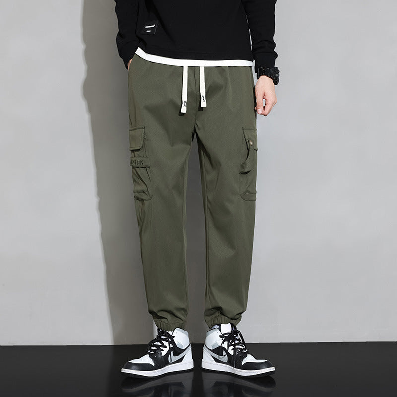 Herren Cargo‑Jogginghose mit Multifach‑Taschen, Kordelzug und elastischem Beinabschluss Drune