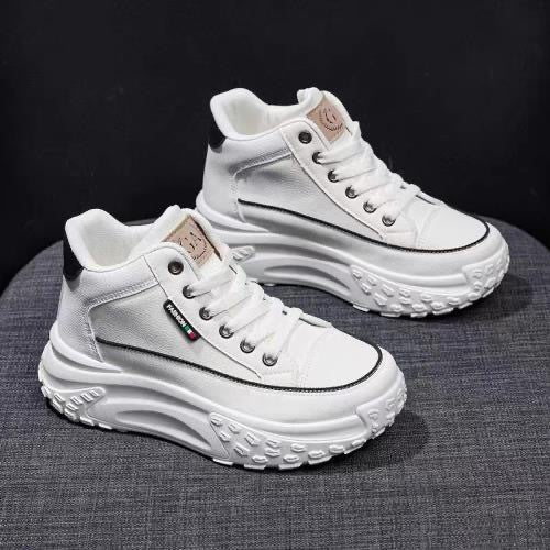 Damen Hohe Plateau Sneakers mit trendiger Silhouette und rutschfester Sohle Drune