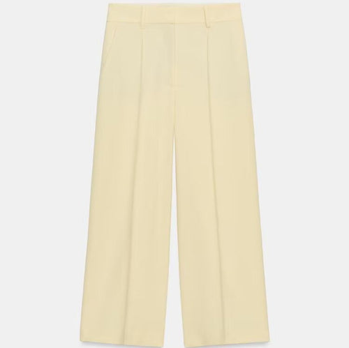 Damen Elegante High‑Waist Culotte‑Hose mit Bügelfalte und verdecktem Reißverschluss Drune