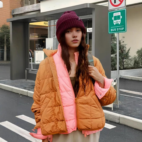 Damen Steppjacke mit hohem Kragen und praktischem Reißverschluss Drune