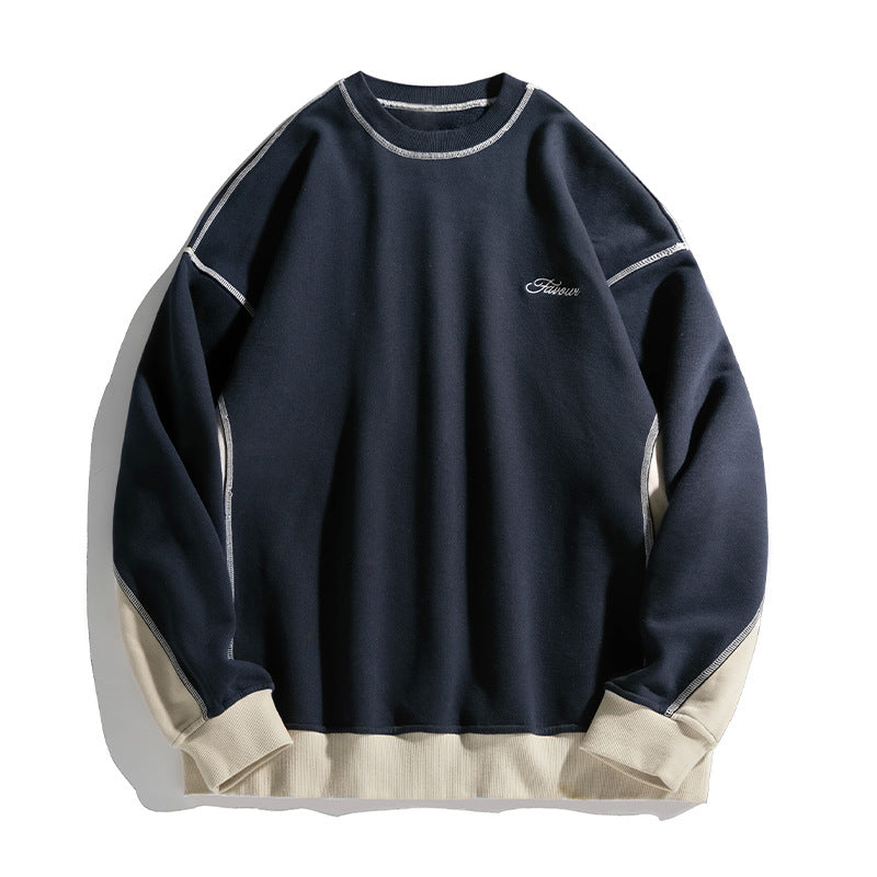 Unisex Oversize-Sweatshirt mit Kontrastnähten, Raglanärmeln und geripptem Saum Drune