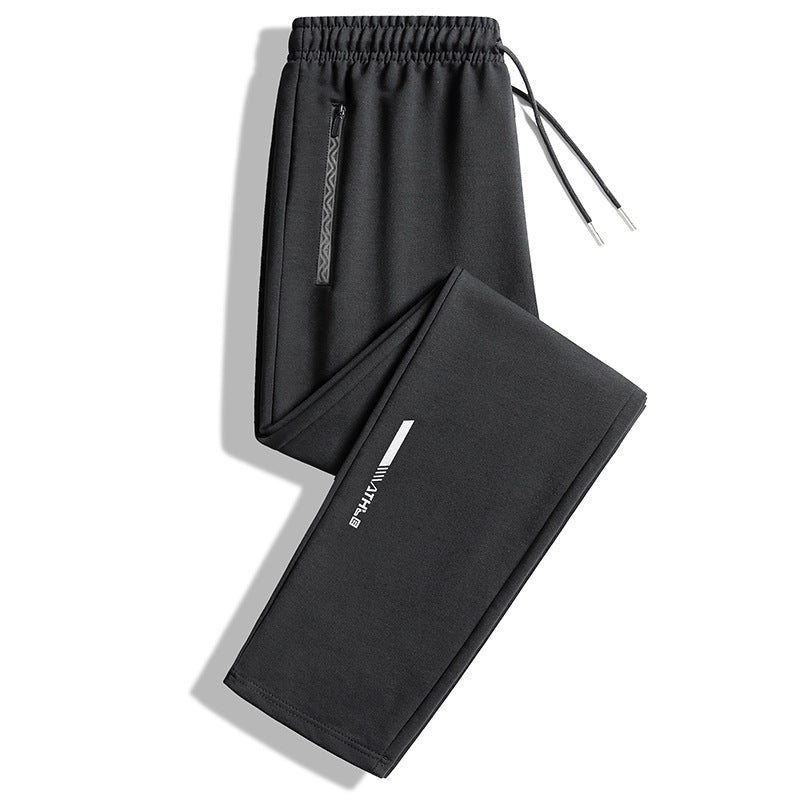 Herren Sportive Stretch-Jogginghose mit elastischem Bund und Reißverschlusstaschen Drune